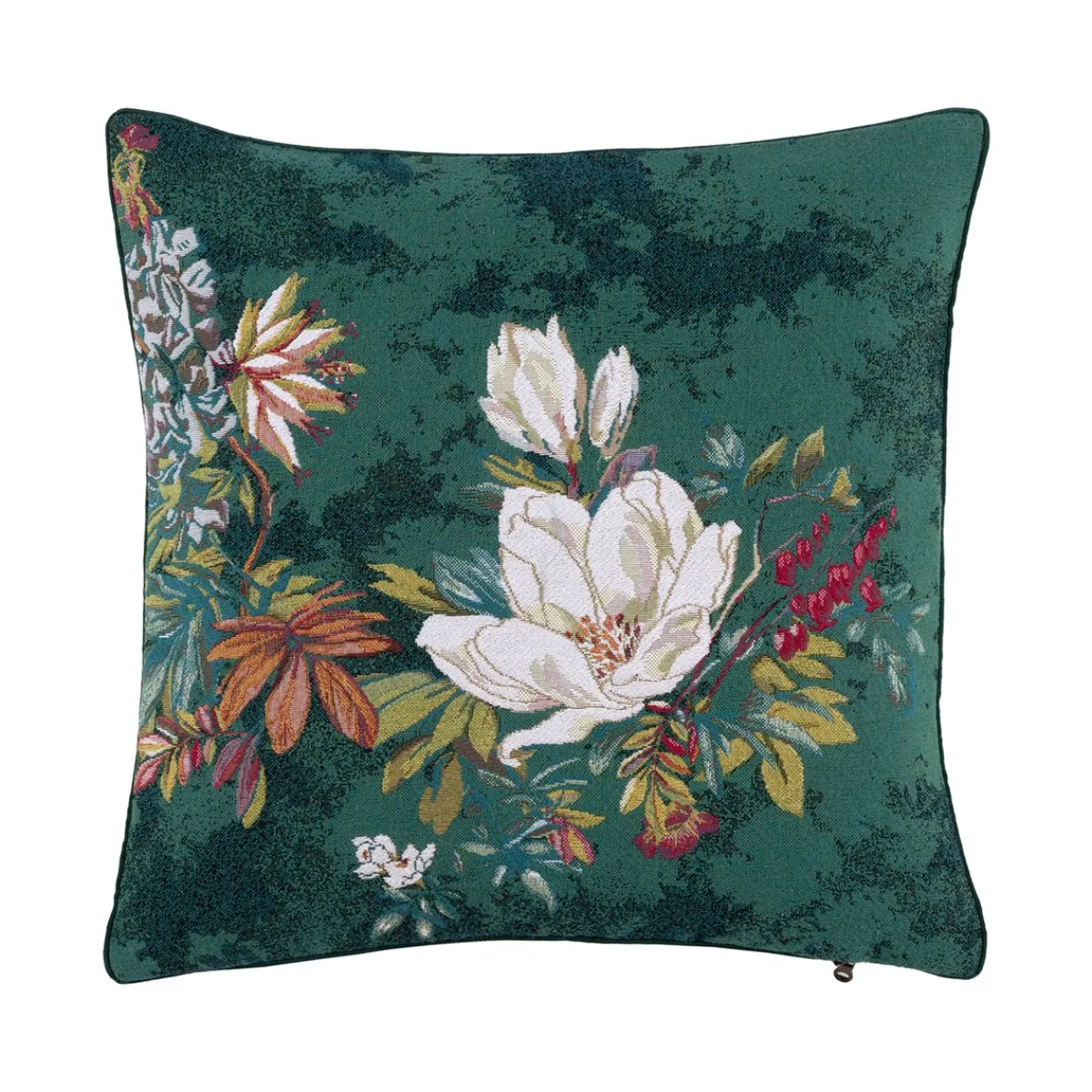 Yves Delorme Coussin Panorama Paon Clearance