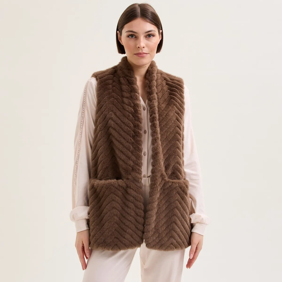 Yves Delorme Gilet long Joséphine style Shop