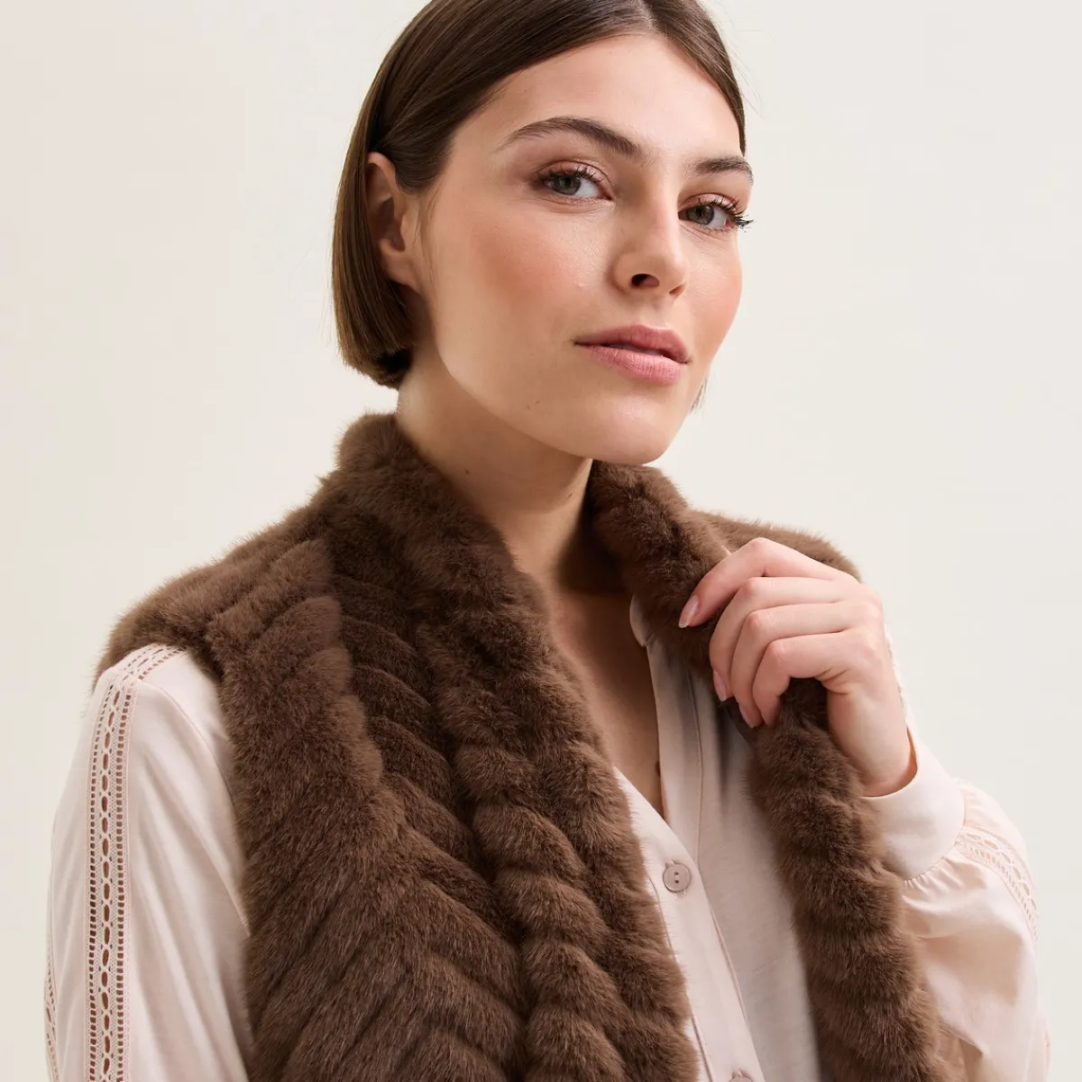 Yves Delorme Gilet long Joséphine style Shop