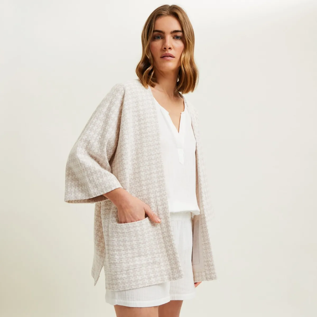 Yves Delorme Poncho court Lanzarote style Clearance